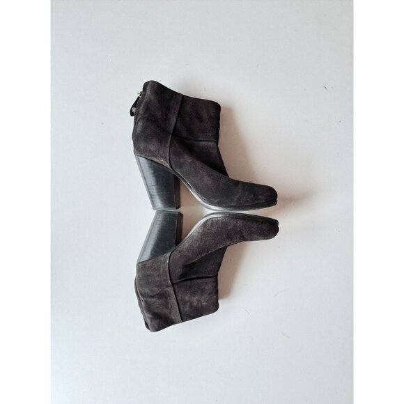 RAG & BONE Newbury Black Suede Leather Block Heel Ankle Boots, Size 37.5 - Picture 12 of 16